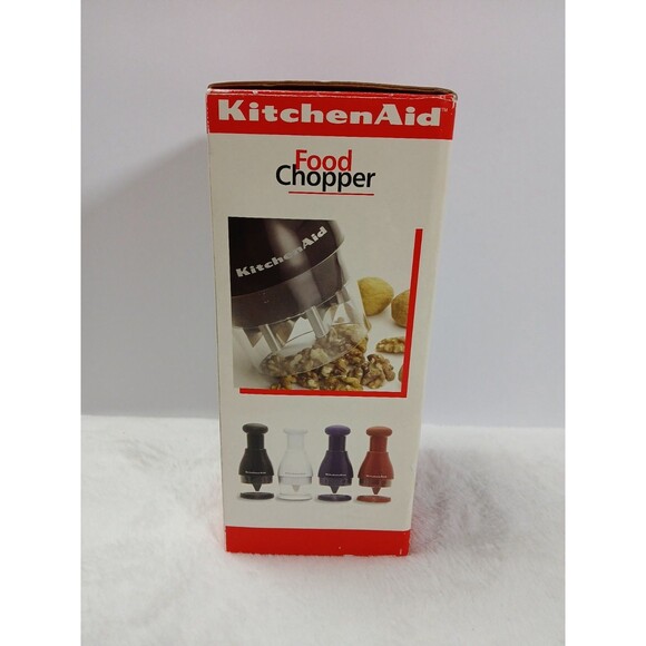 Kitchen Aid Red Manual Hand Food Chopper Push Down Salsa Onion Vegetable - Picture 5 of 6